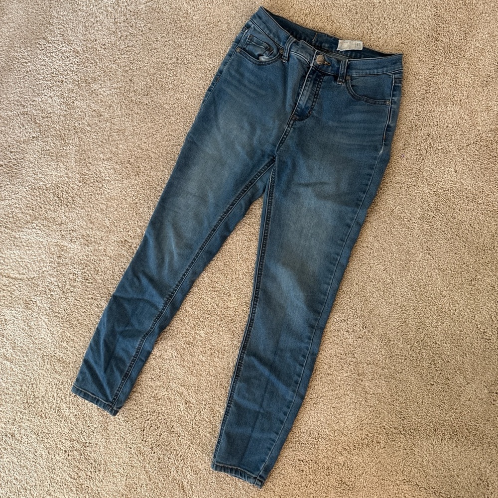 Free People Dark Blue Skinny Jeans